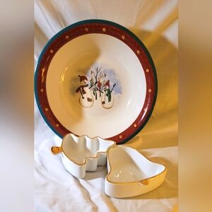 Royal Season Christmas Bowl and Cordan Bleu Candy Dishes (315)